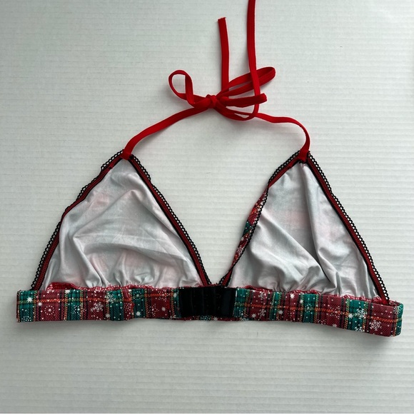 Sexy plus Christmas lingerie skirt, top, panty and bow tie - Picture 3 of 10